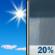 Sunday: Sunny then Slight Chance Rain Showers