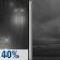 Friday Night: Chance Light Rain then Cloudy